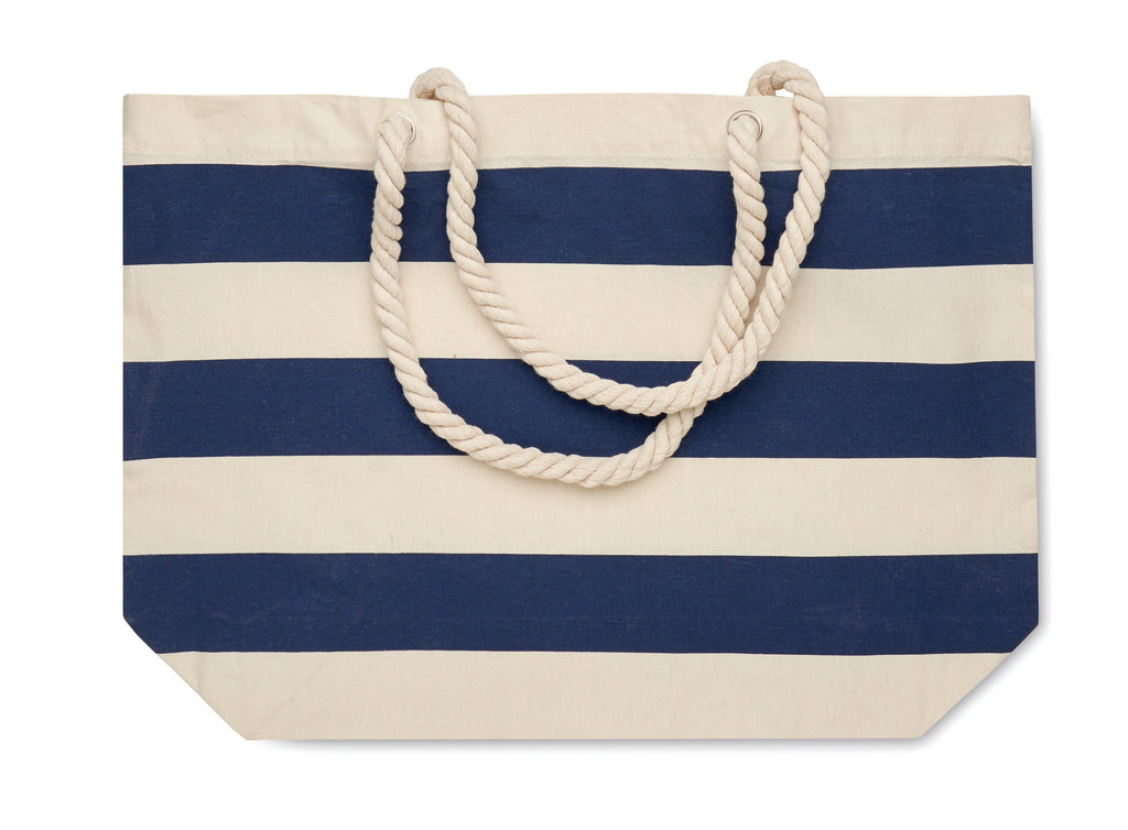 HEAVEN STRIPE – Cotton beach bag 220 gr/m² – item picture open