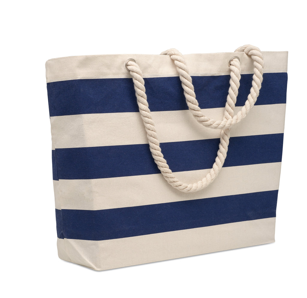 HEAVEN STRIPE – Cotton beach bag 220 gr/m² – Blue