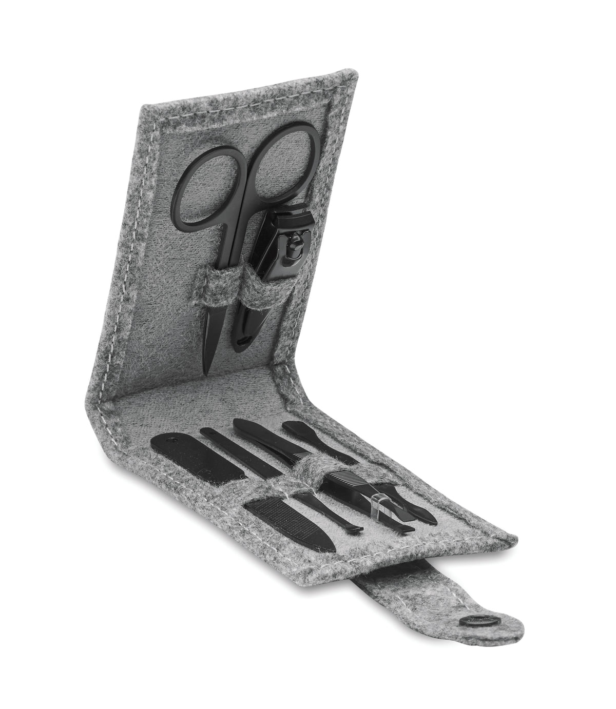 NAILKIT FELT – RPET felt 6 piece manicure set – Grey