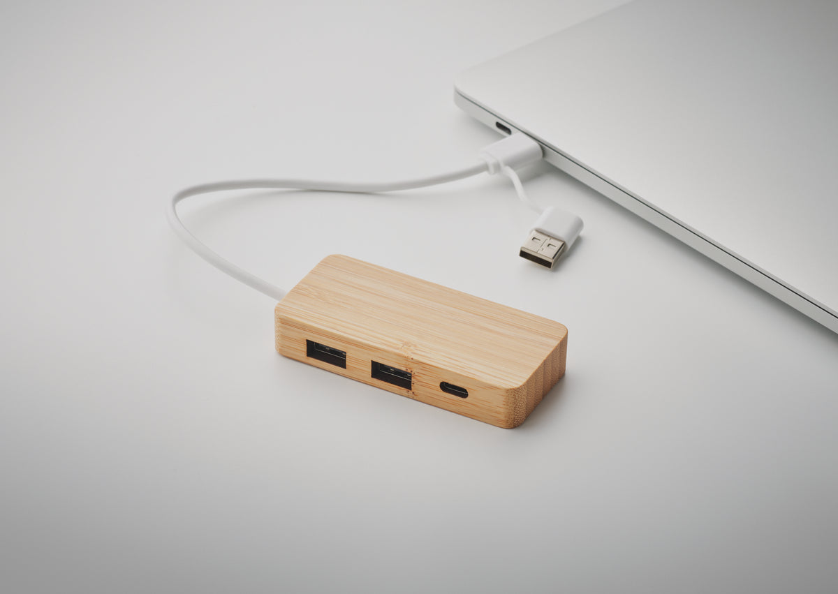 HUBBAM – Bamboo USB 3 ports hub – item picture 7