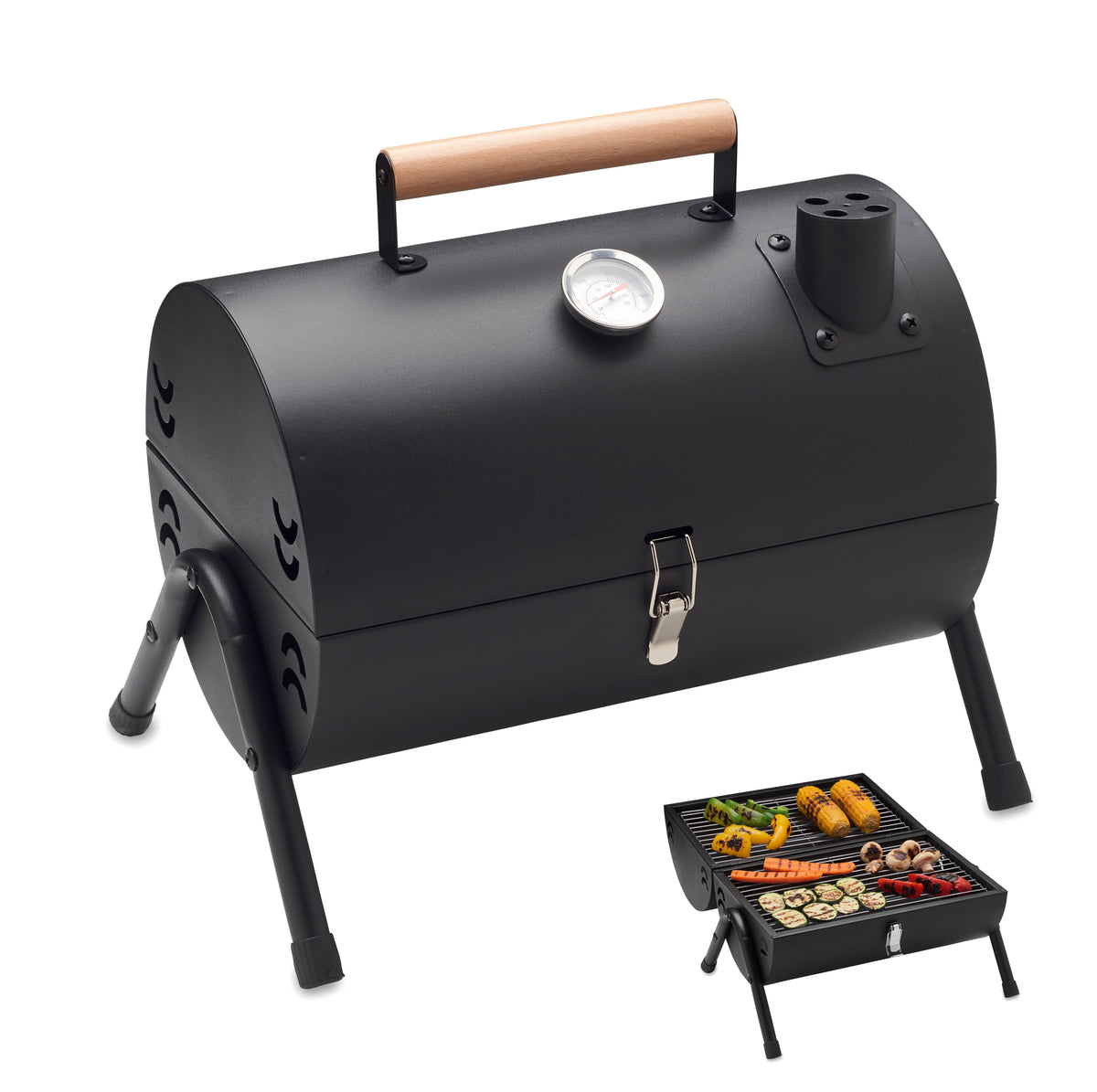 CHIMEY – Portable barbecue with chimney – Black
