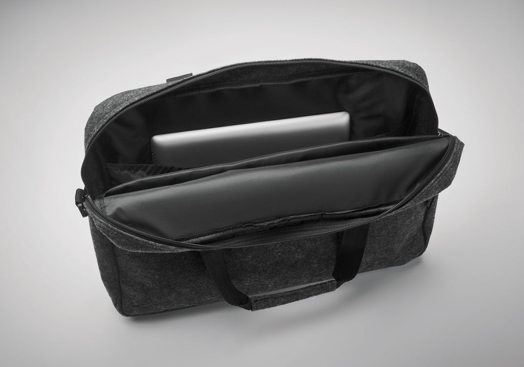 PLANA – 15 inch RPET felt laptop bag – item detail picture