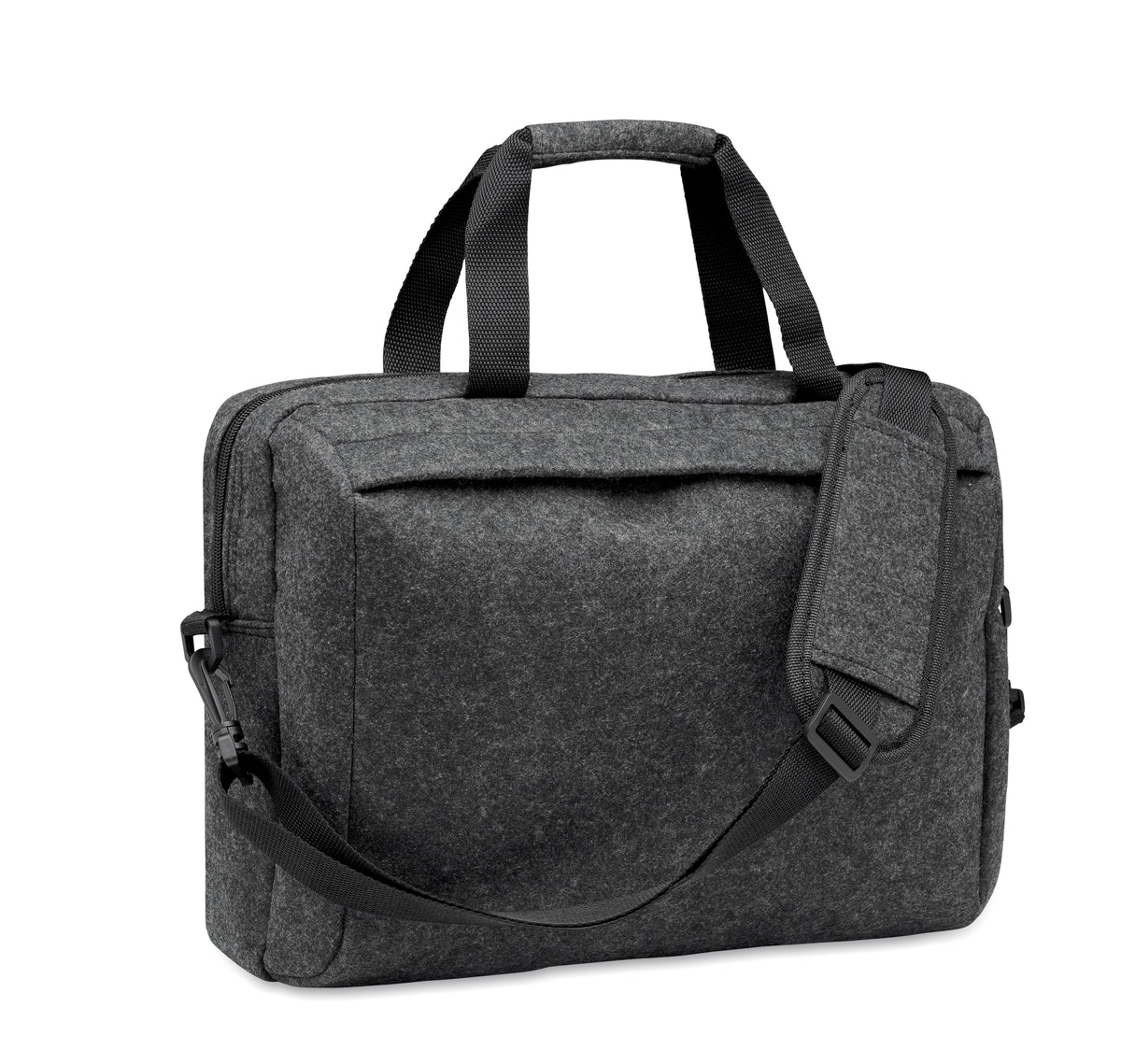 PLANA – 15 inch RPET felt laptop bag – Stone Grey