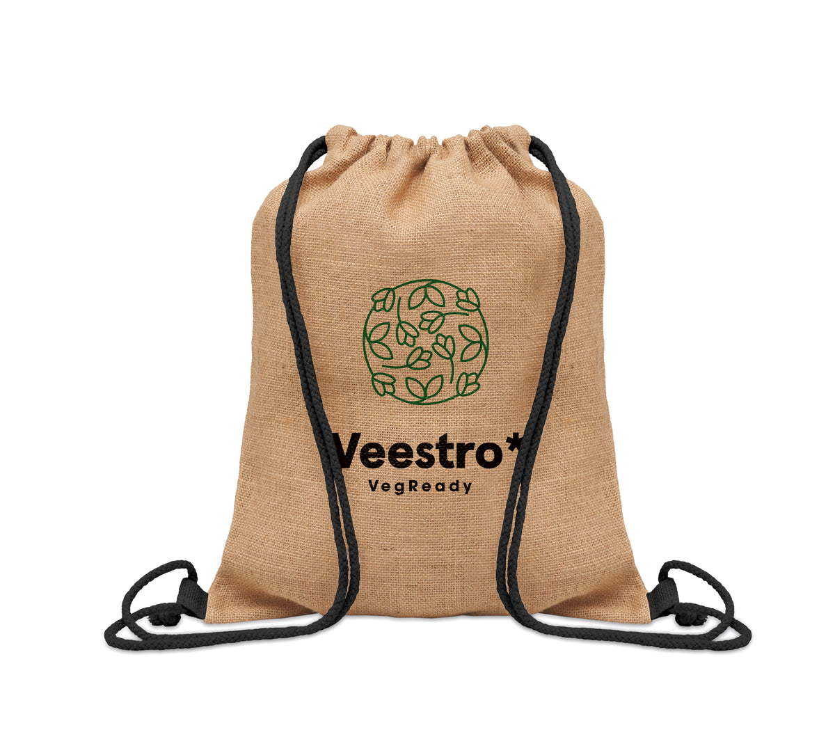 FUKURO – Jute drawstring bag – item picture printed
