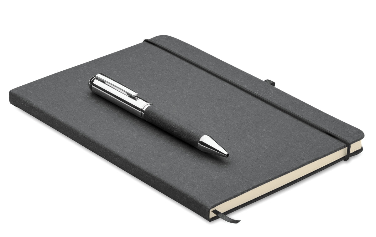 ELEGANOTE – Recycled leather notebook set – Black
