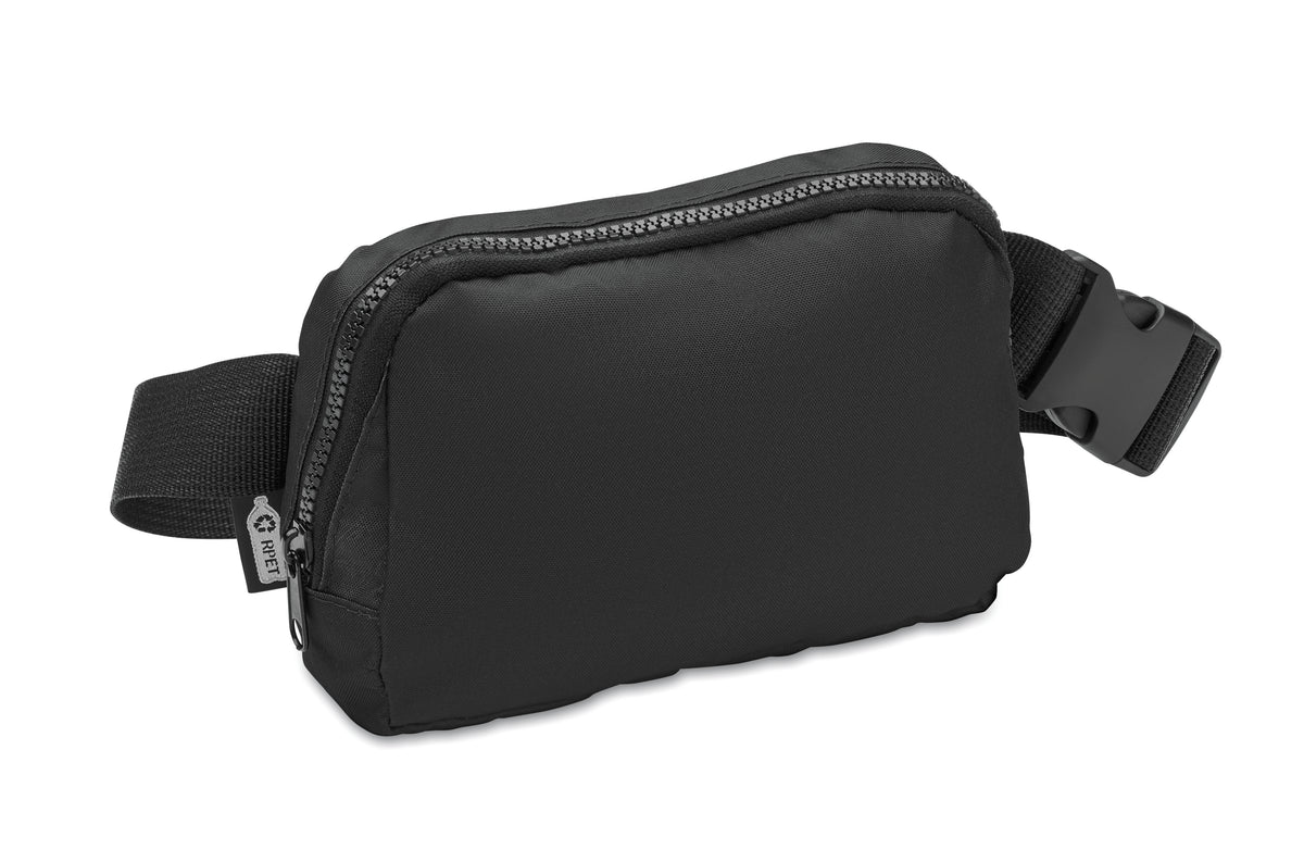 TOSHI – 300D RPET polyester waist bag – Black