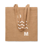 ZOLANG – Jute long handled shopping bag – item picture printed