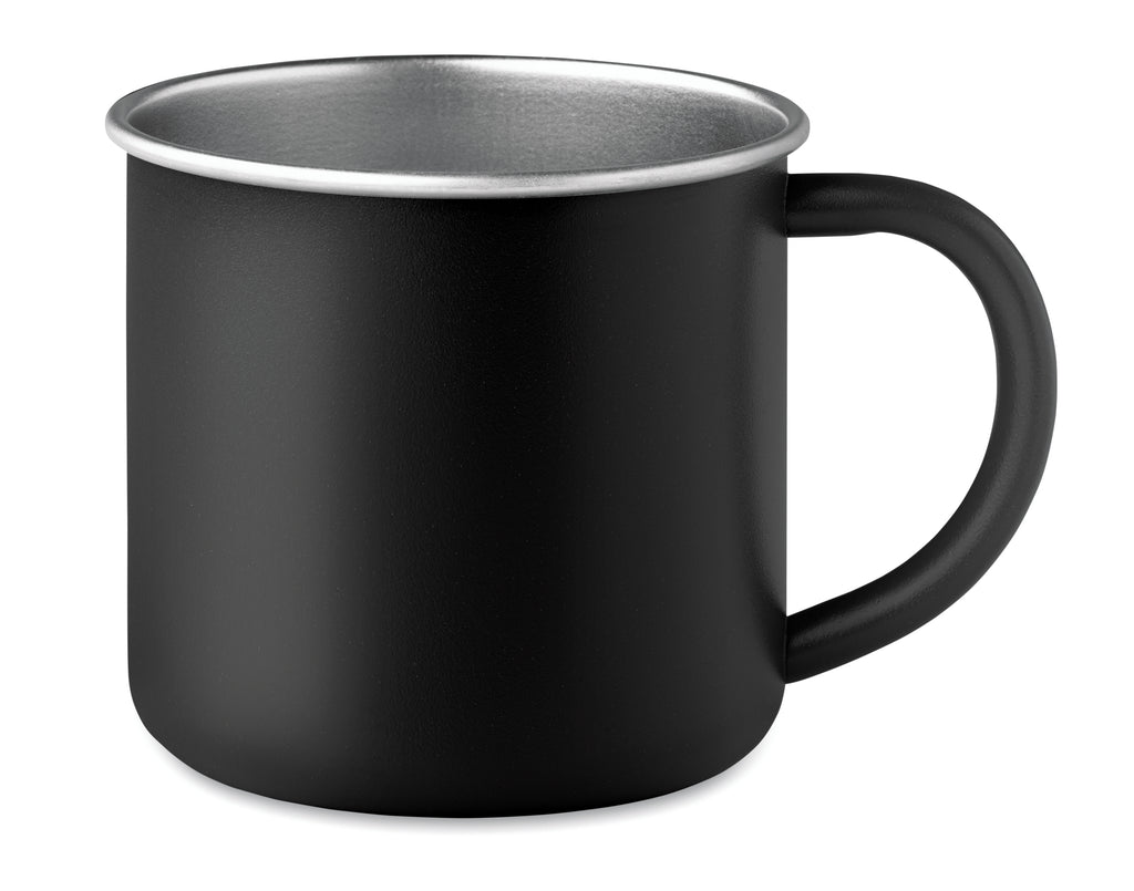 CARIBU – Recycled stainless steel mug – Black