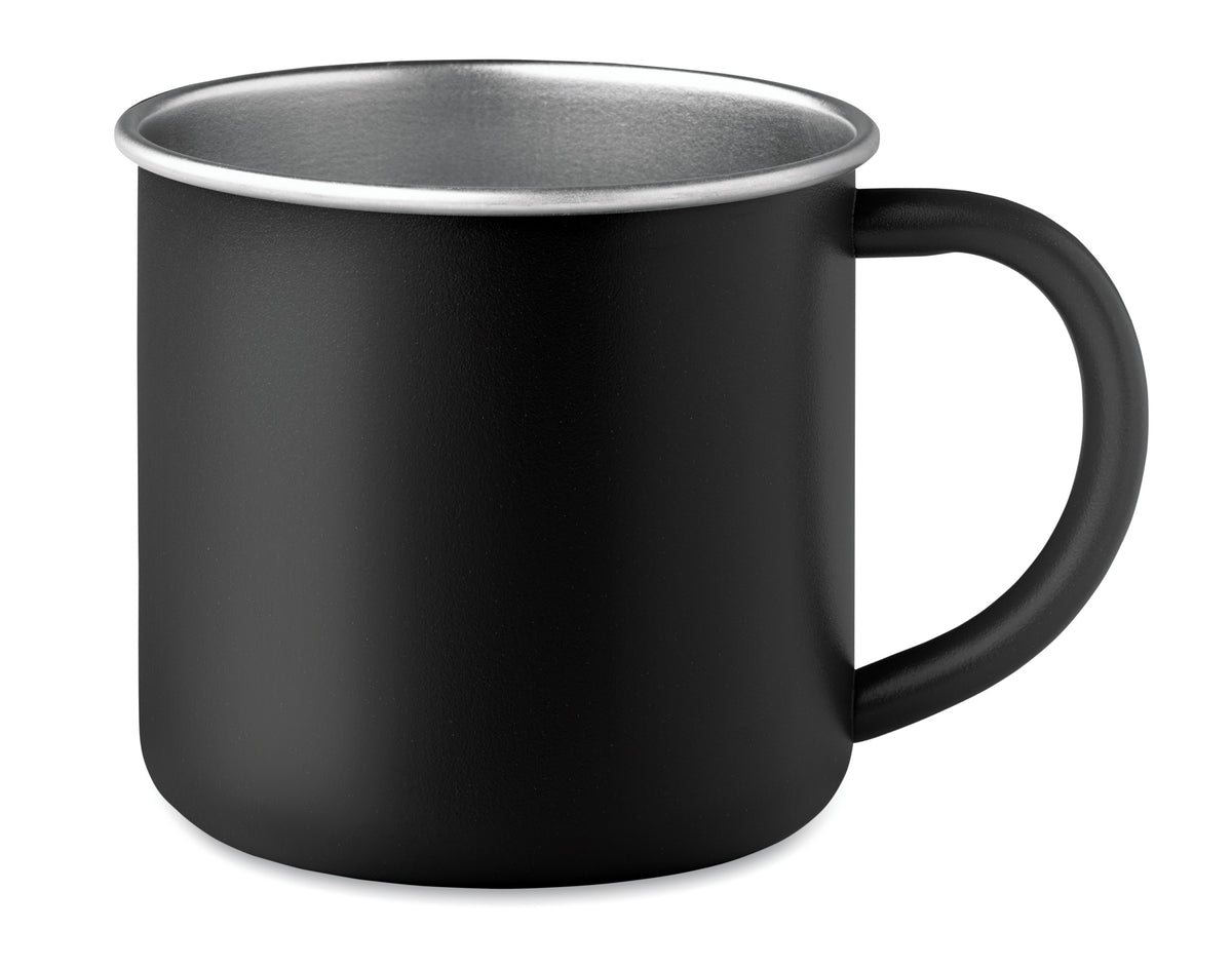 CARIBU – Recycled stainless steel mug – Black