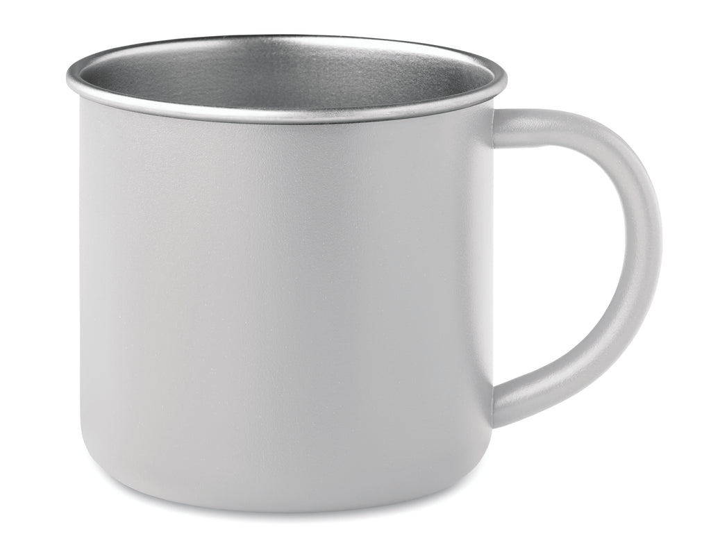 CARIBU – Recycled stainless steel mug – White