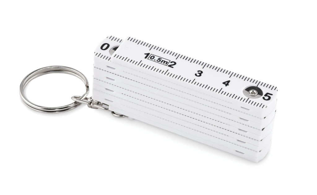 FUSTER – Carpenters ruler key ring 50cm – White