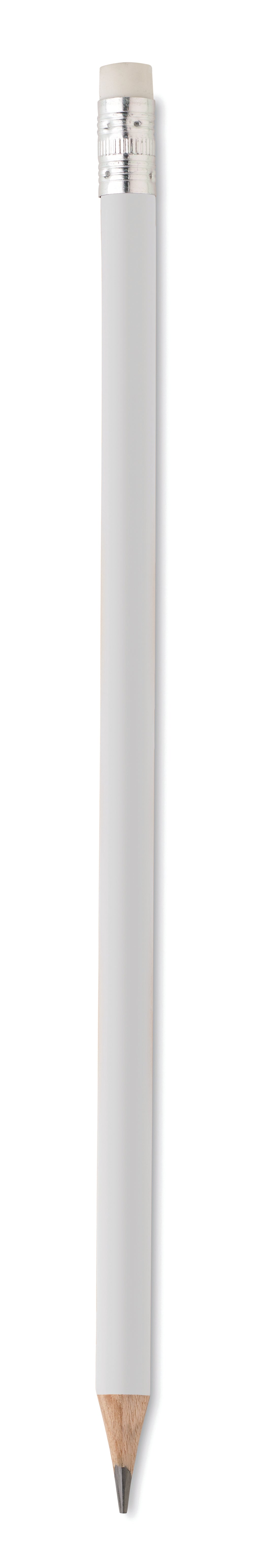 STOMP SHARP – Natural pencil with eraser – White