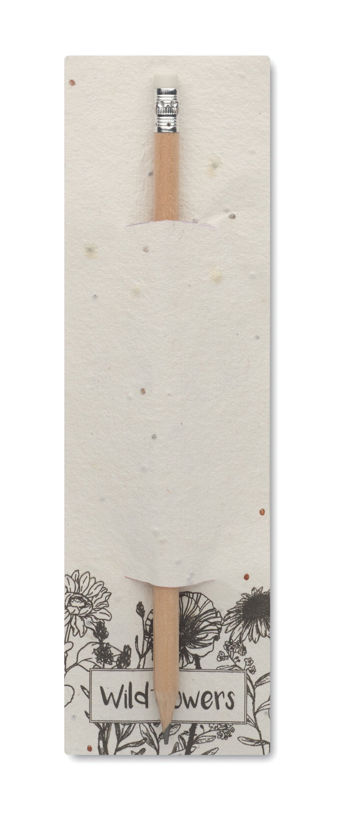 PENSEED – Natural pencil in seeded pouch – White