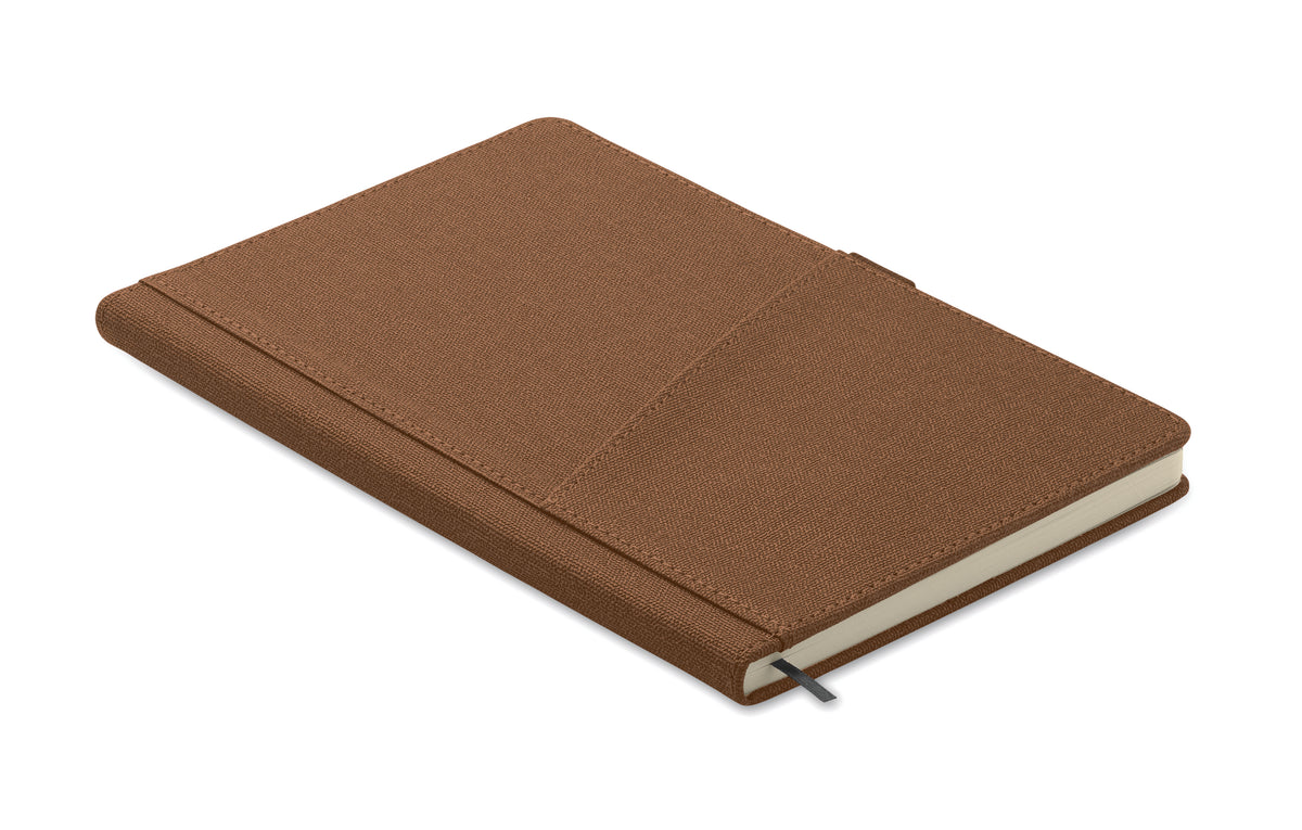 CINCO – A5 notebook PU front pocket – Brown