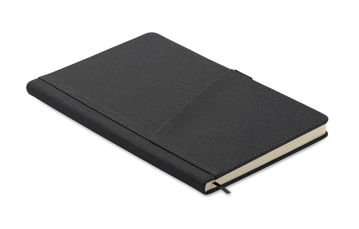 CINCO – A5 notebook PU front pocket – Black