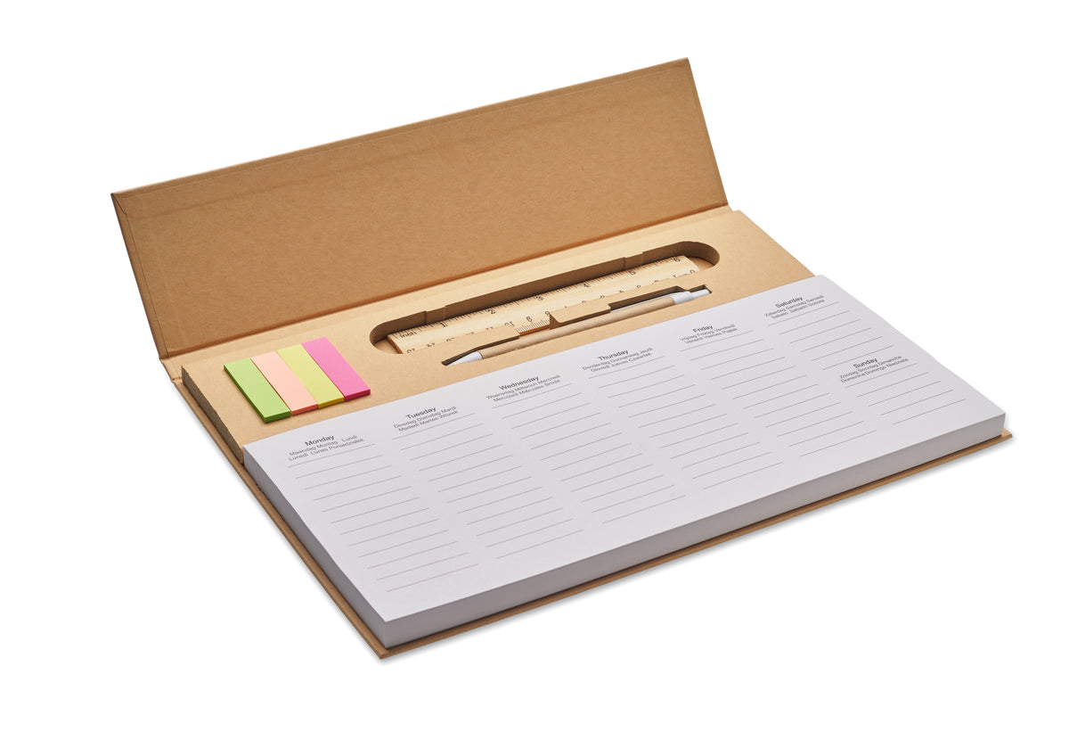MEMWEEK – Weekly desktop planner – Beige