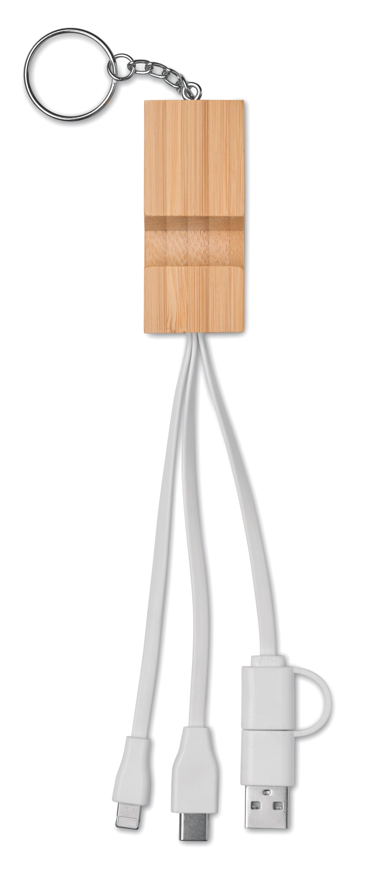 CLAUERC – Bamboo key ring and stand – item picture back