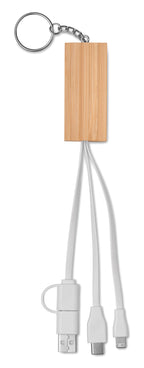 CLAUERC – Bamboo key ring and stand – item picture side