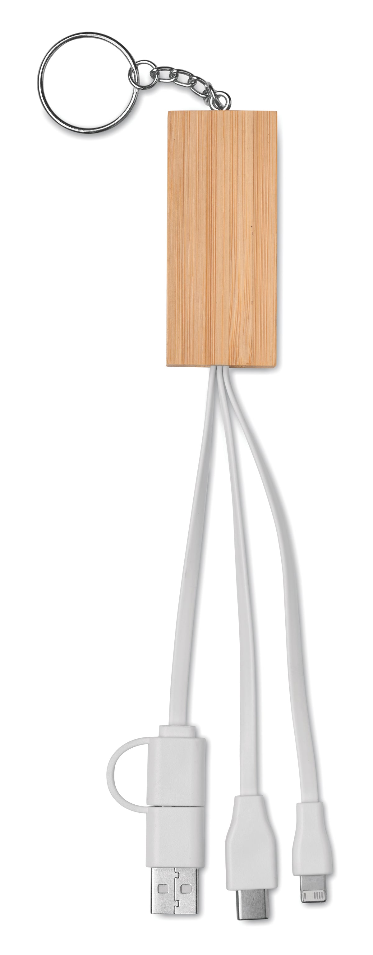 CLAUERC – Bamboo key ring and stand – item picture side
