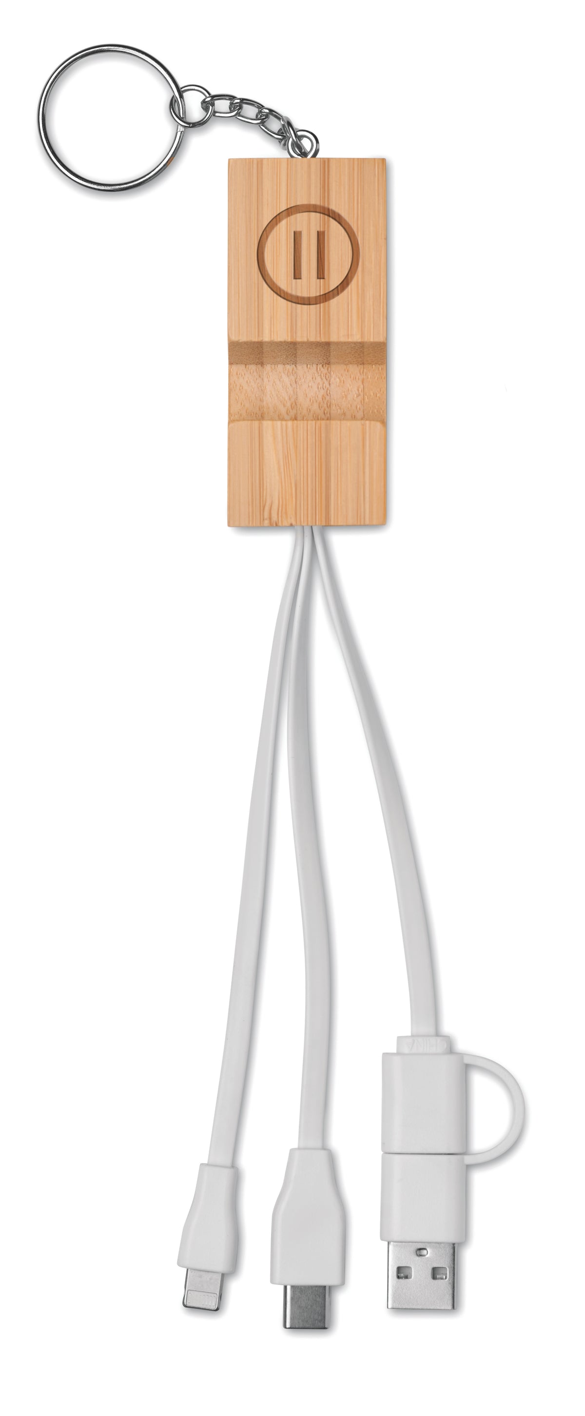 CLAUERC – Bamboo key ring and stand – item picture top
