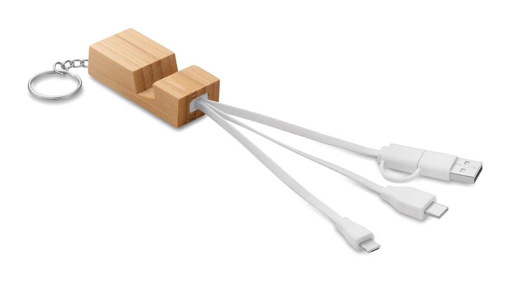 CLAUERC – Bamboo key ring and stand – Wood