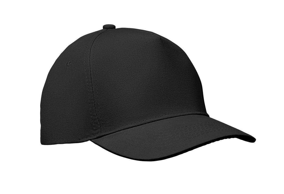 SUNNY – 5 panel baseball cap 180 gr – Black