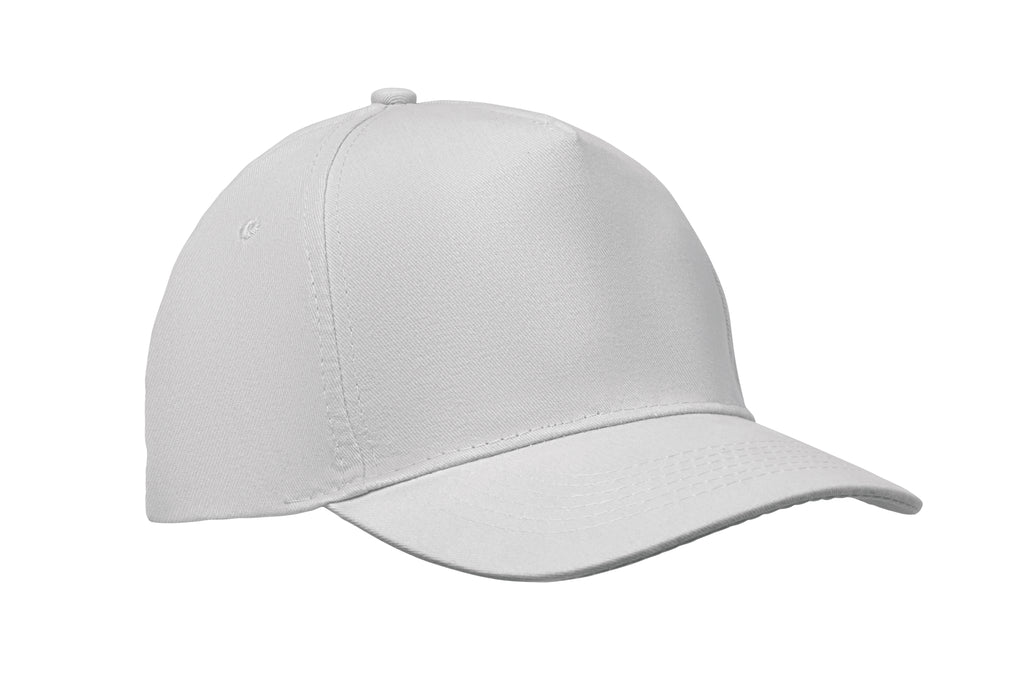 SUNNY – 5 panel baseball cap 180 gr – White