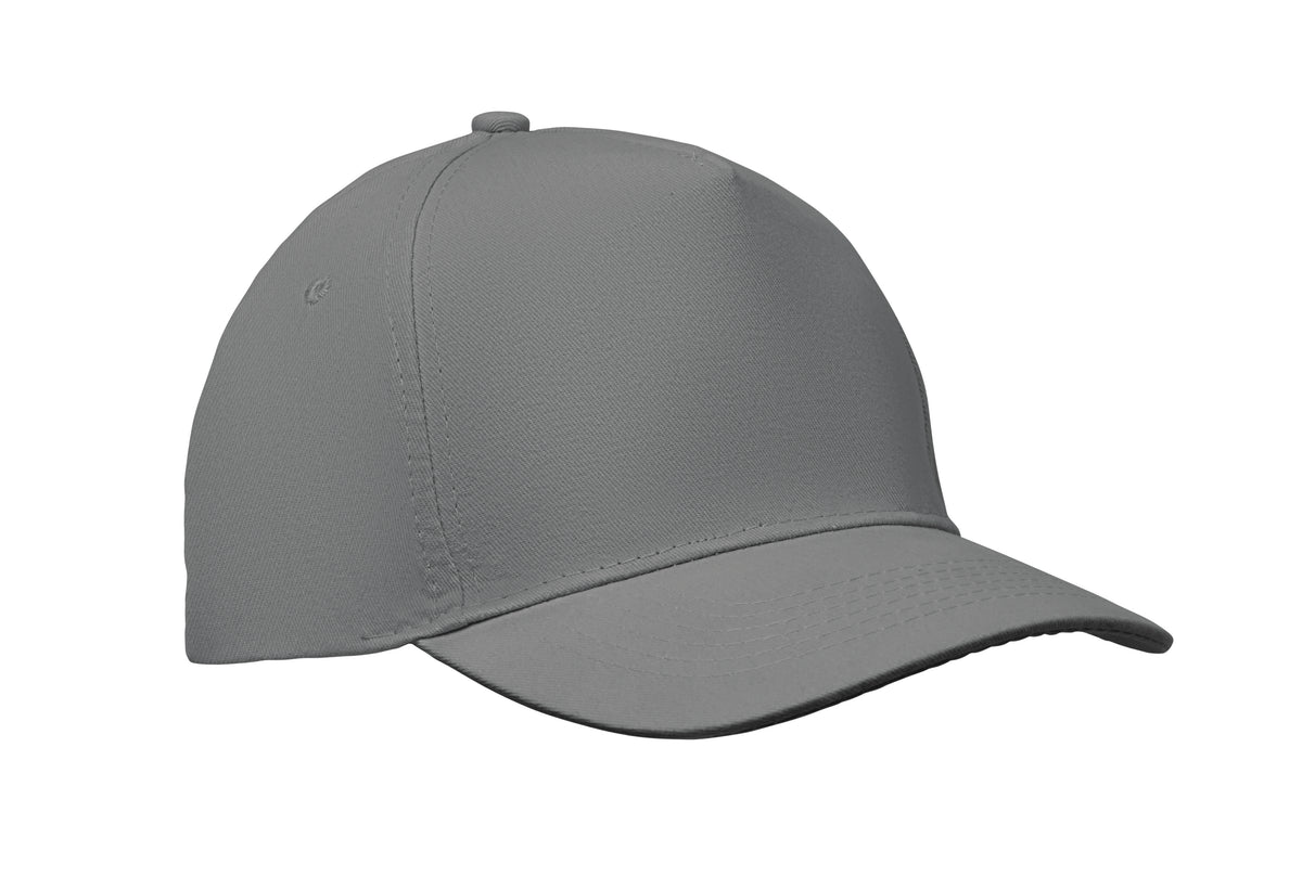 SUNNY – 5 panel baseball cap 180 gr – Grey