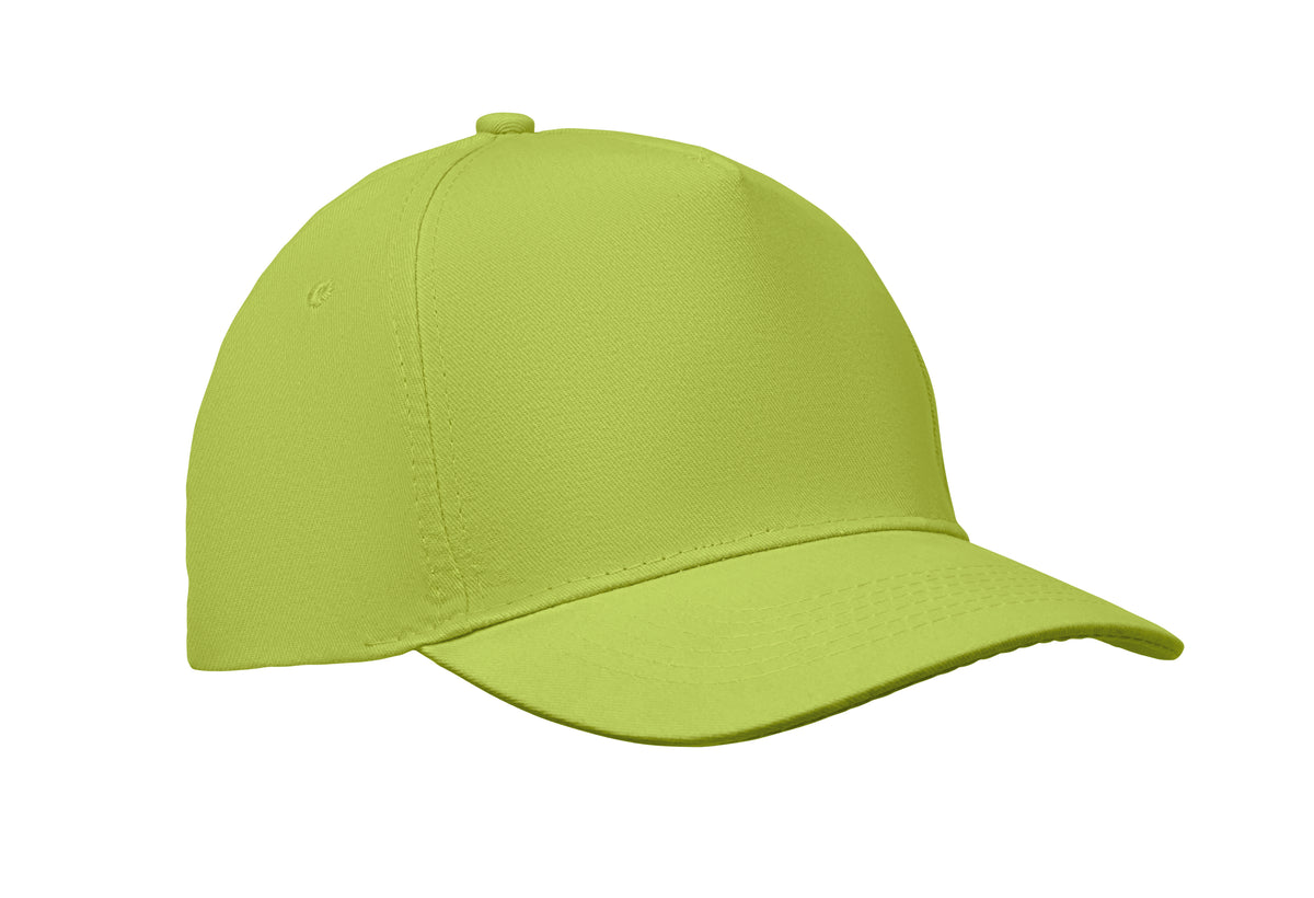SUNNY – 5 panel baseball cap 180 gr – Lime