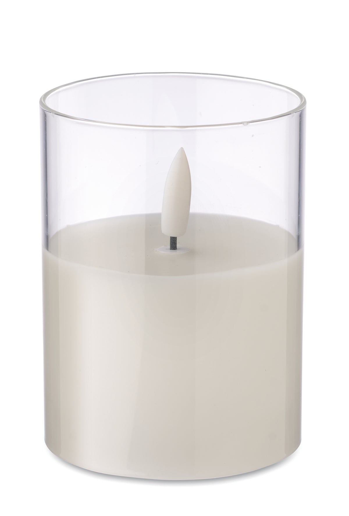 XANDLE+ – LED wax candle in glass holder – White