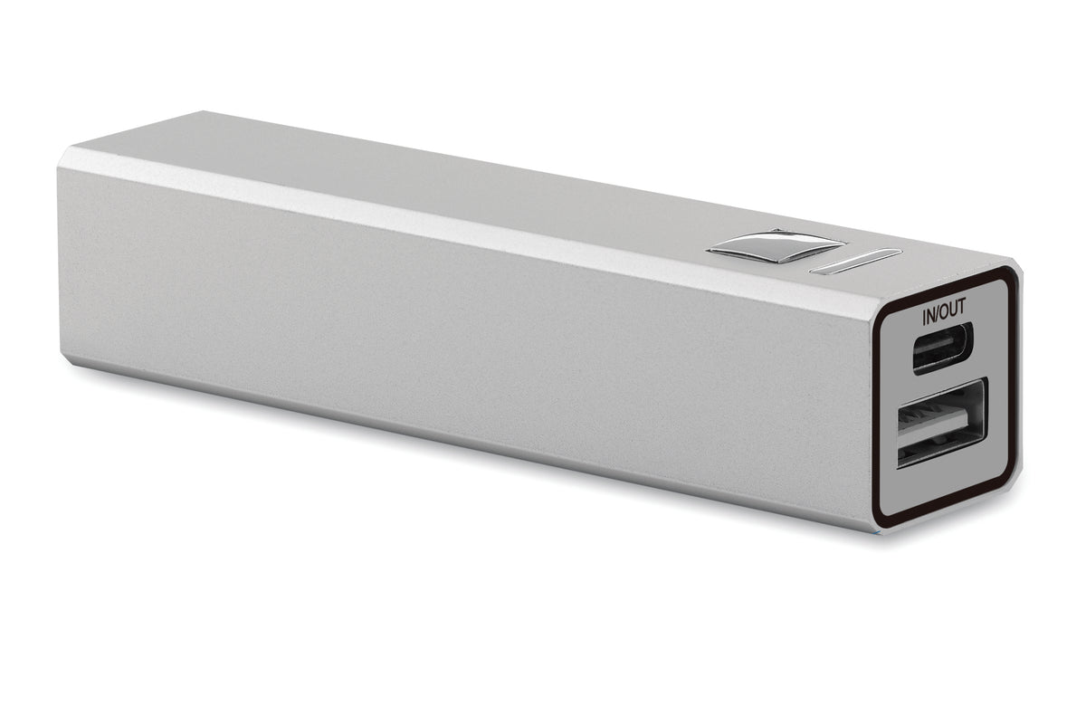 POWERALUC – Powerbank 2600mAh 10.5W – Matt Silver