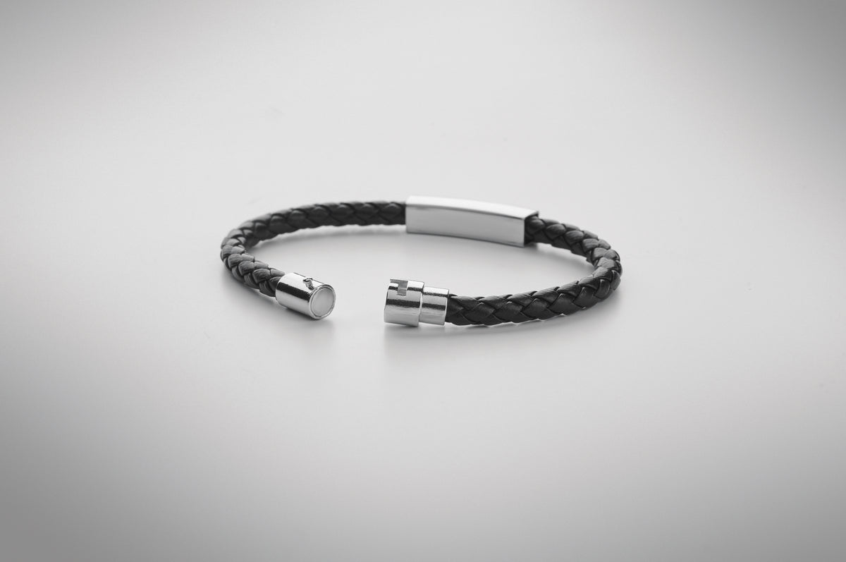 FAULETI – Braided faux leather bracelet – item picture back