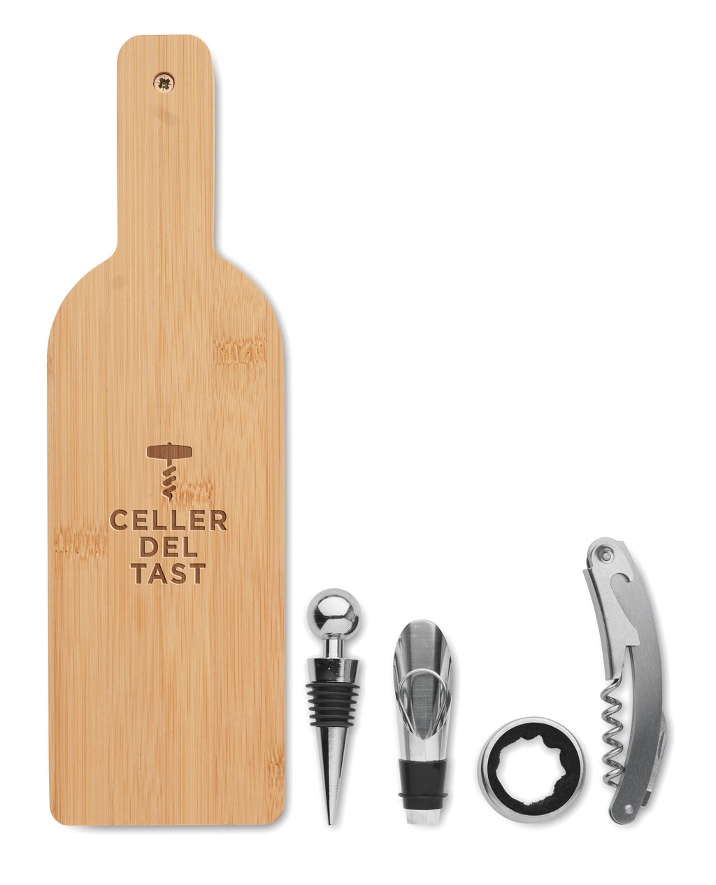 VINOVAULT SET – Bottle shaped wine set – item picture printed