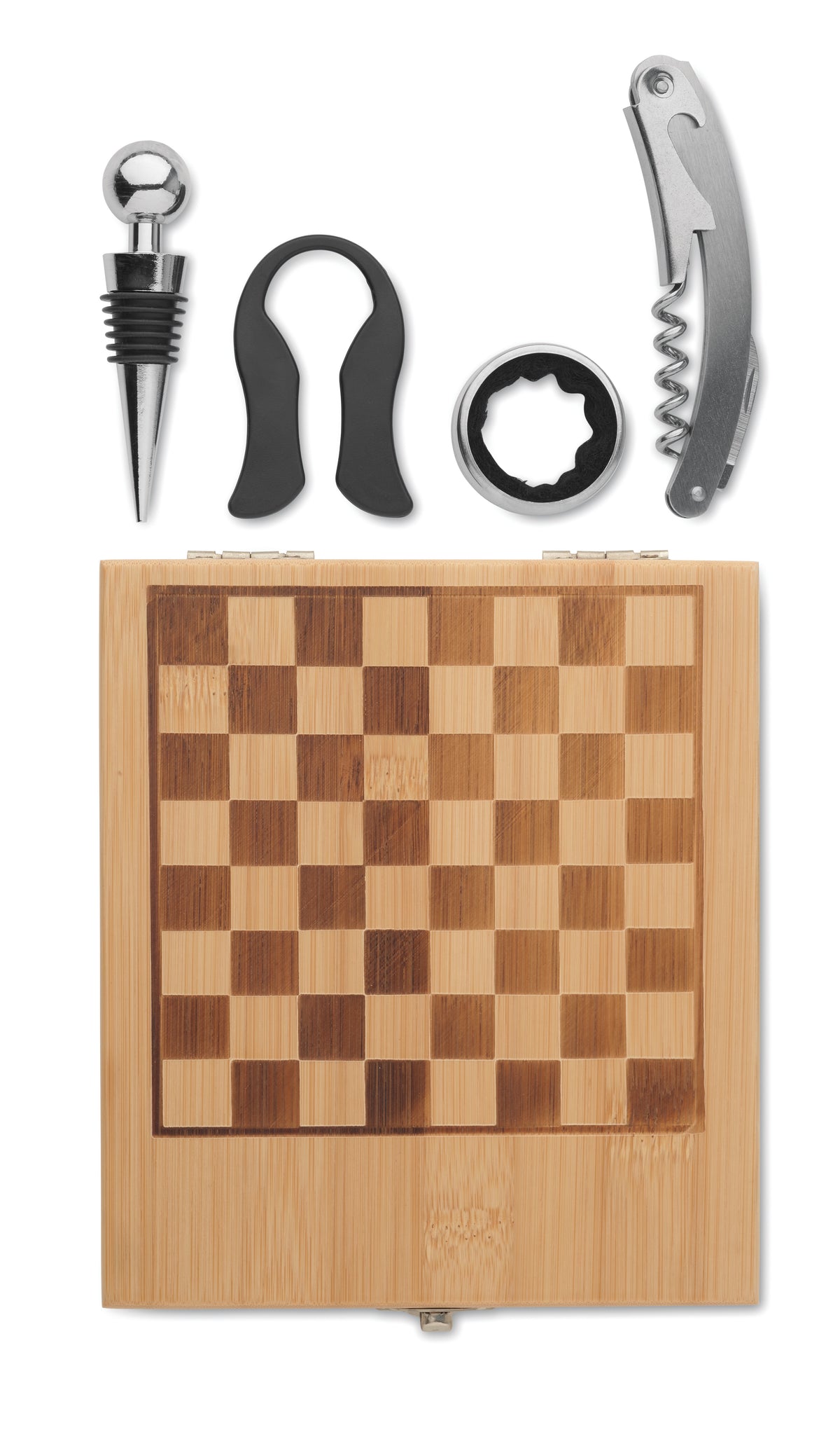 CHESSET – Chess board wine set – item picture open