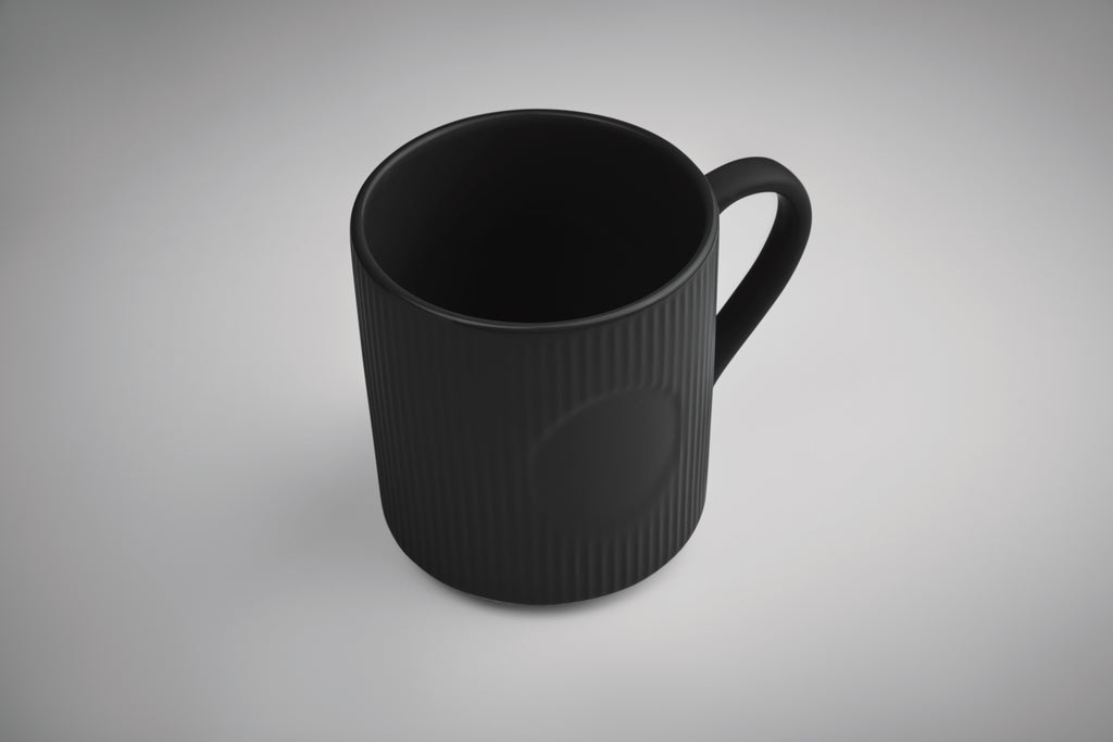 RIBMUG – Ribbed ceramic mug mat 340 ml – item detail picture
