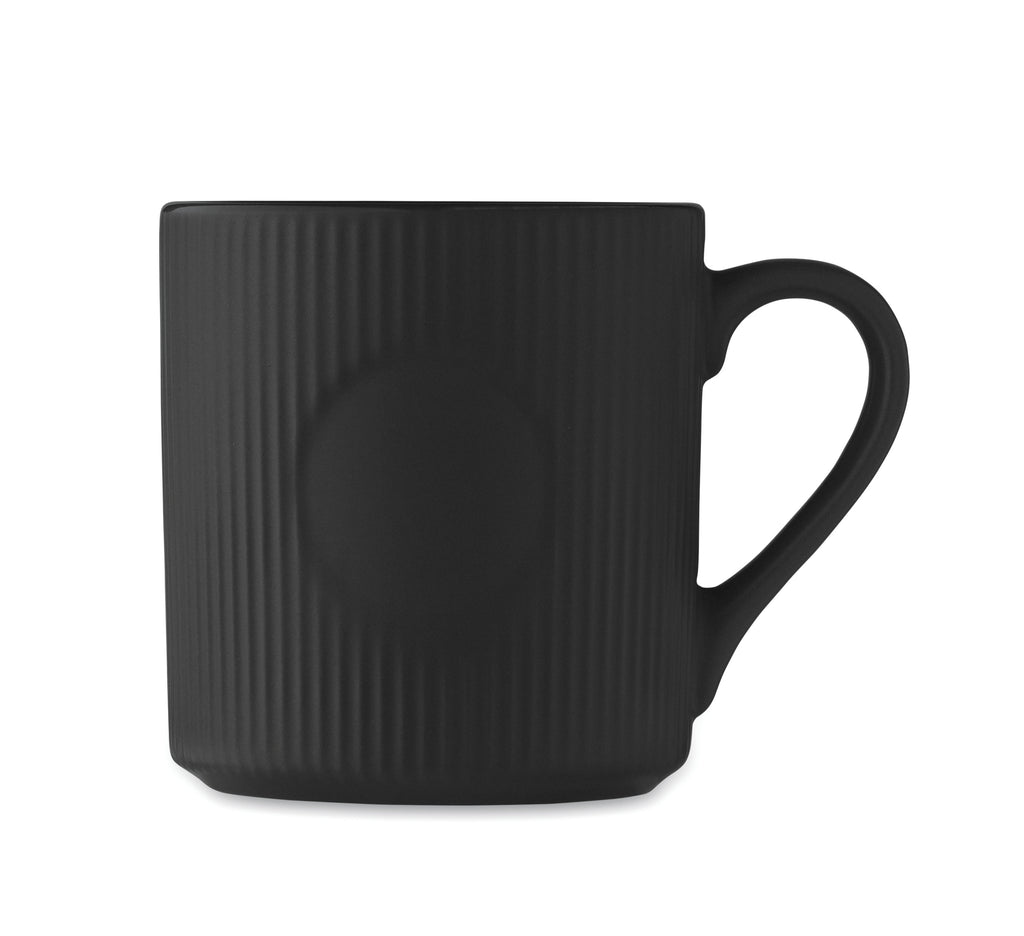 RIBMUG – Ribbed ceramic mug mat 340 ml – item picture top