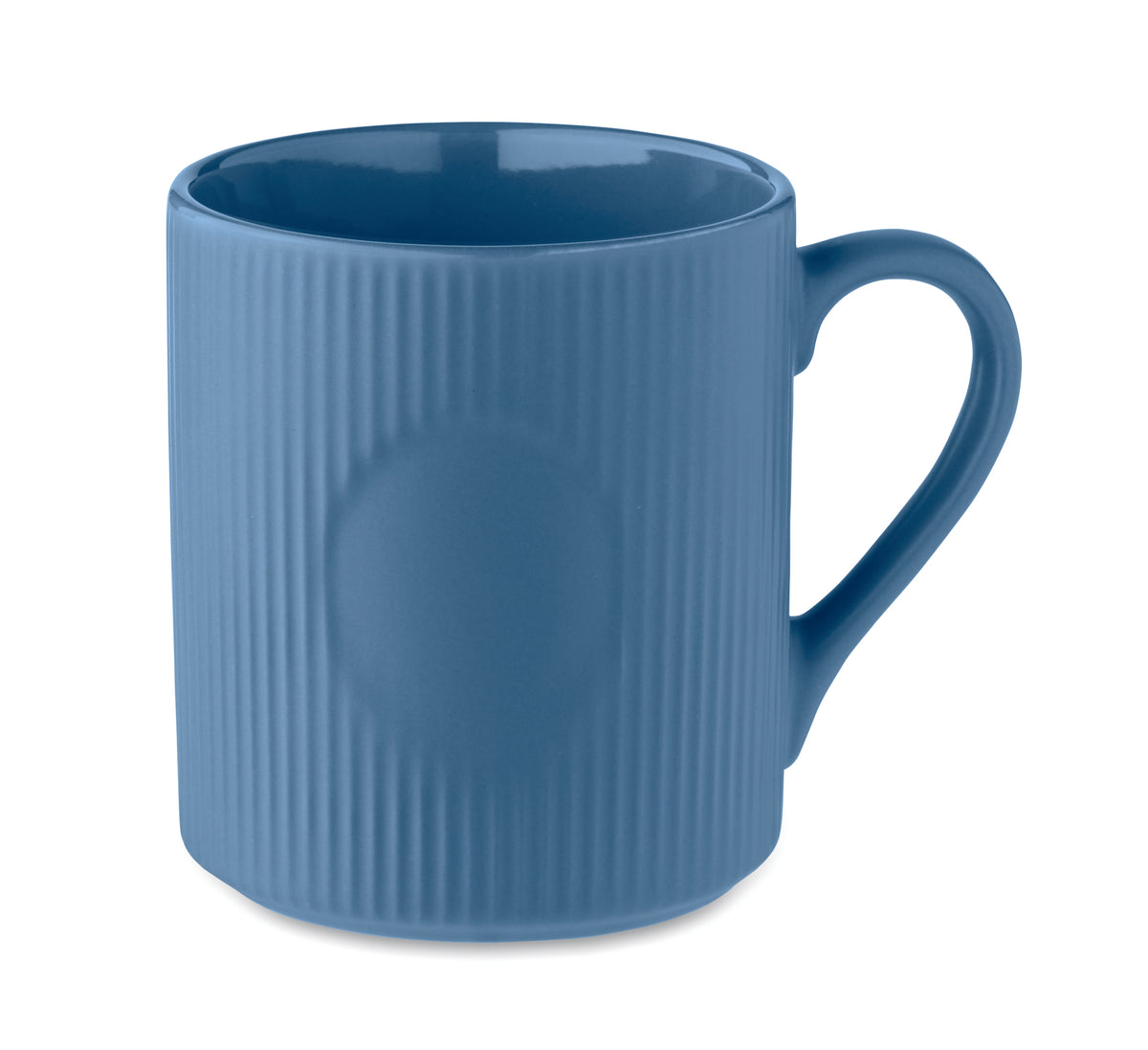 RIBMUG – Ribbed ceramic mug mat 340 ml – Blue