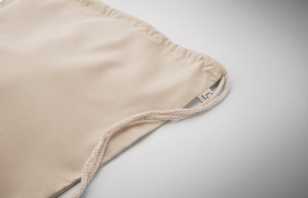 CABETRI – Recycled cotton drawstring bag – item detail picture