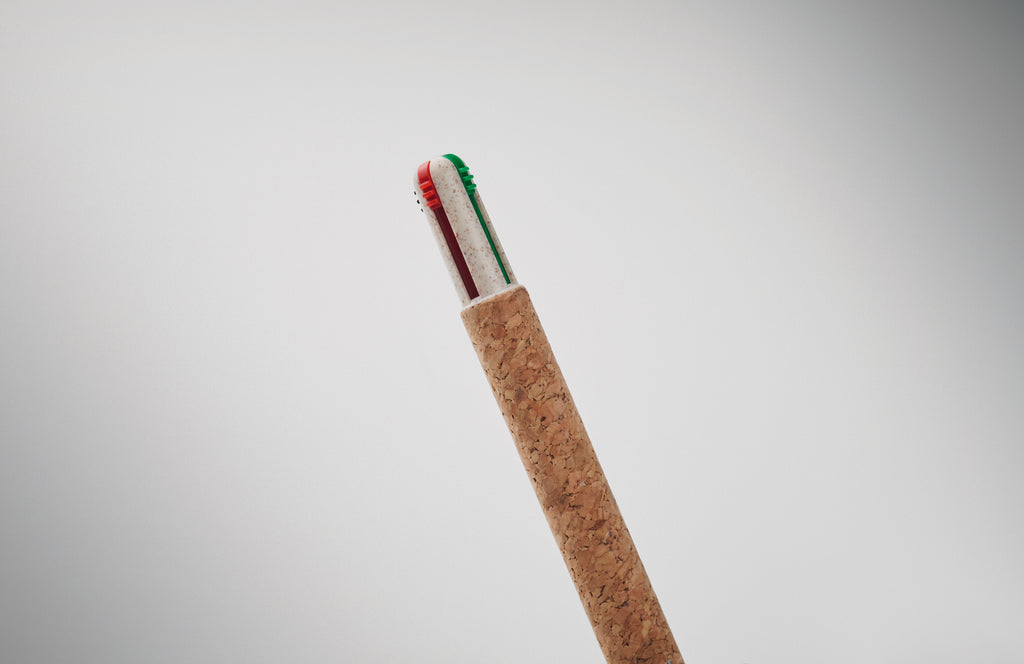 ARBOCHO – Cork 4-colour ink ball pen – item picture back