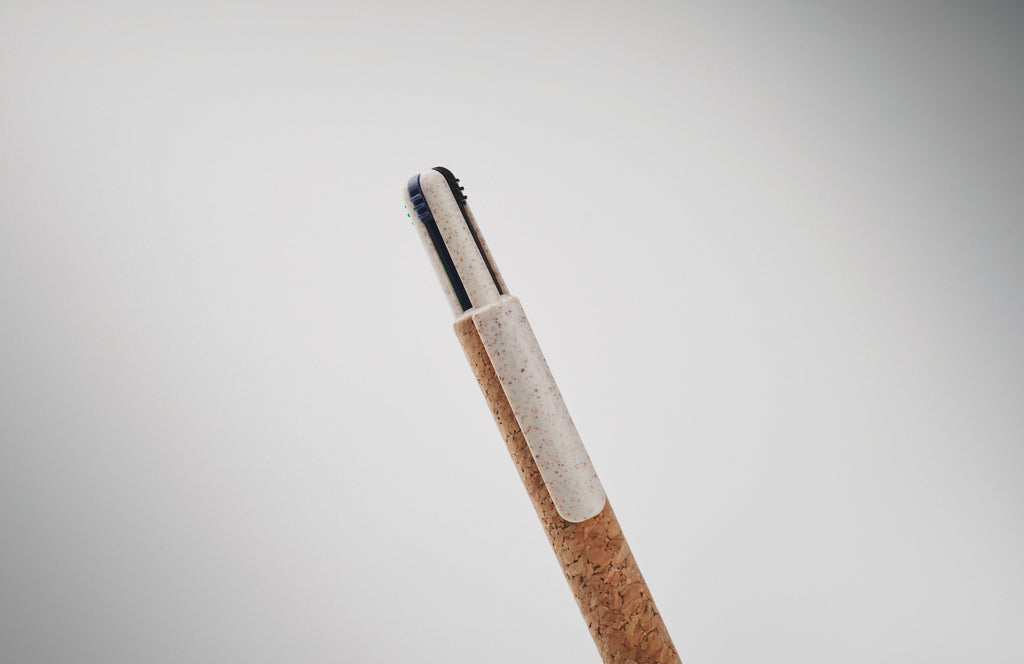 ARBOCHO – Cork 4-colour ink ball pen – item detail picture