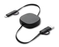 LINEA – 60W retractable charging cable – Black