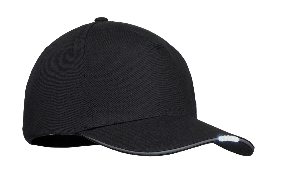 LUZCAP – 5 panel LED cotton cap 220gr/m² – item picture side