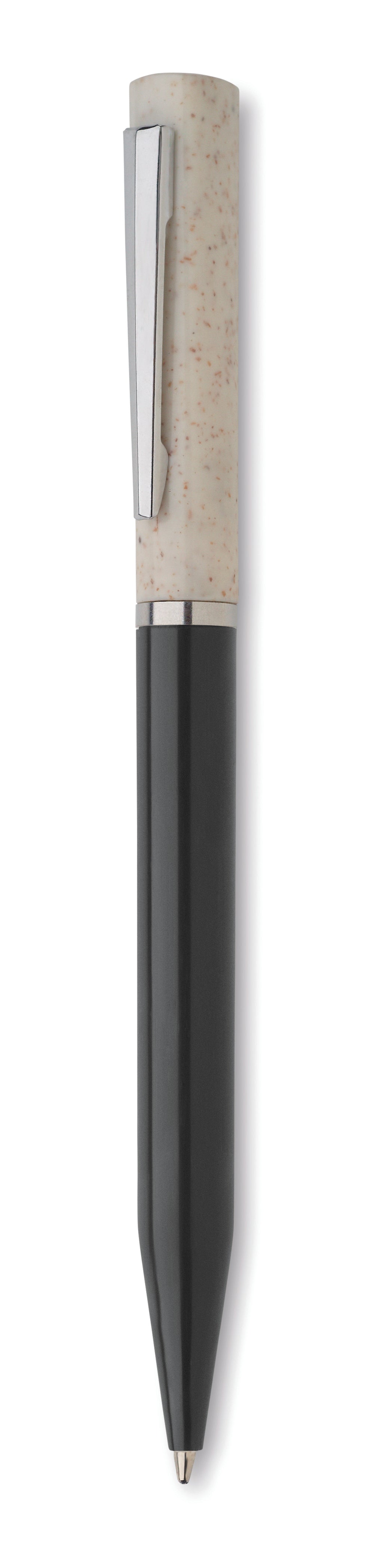 MAIPEN – Wheat straw/ABS twist pen – White/Black
