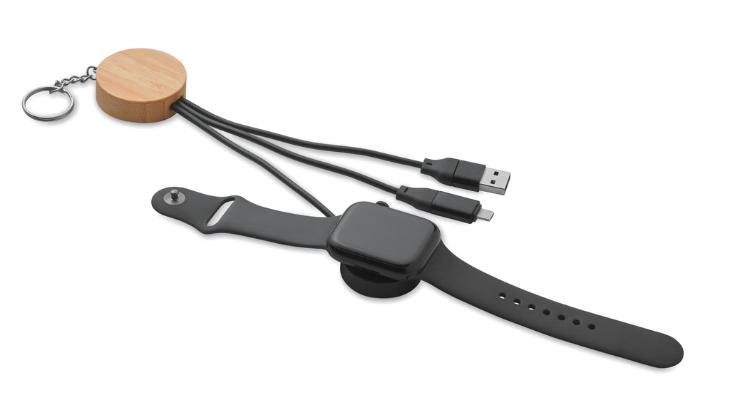 BULE – Key ring with 4 in 1 60W cable – item picture side