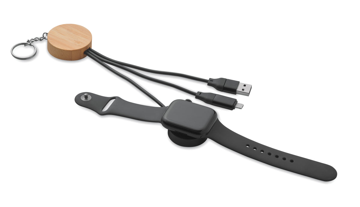 BULE – Key ring with 4 in 1 60W cable – item picture side