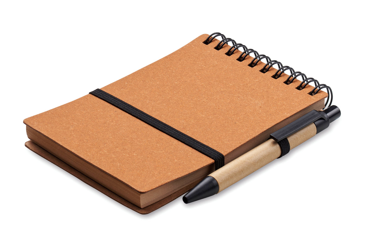 NOTIE – Recycled notebook with ball pen – Brown