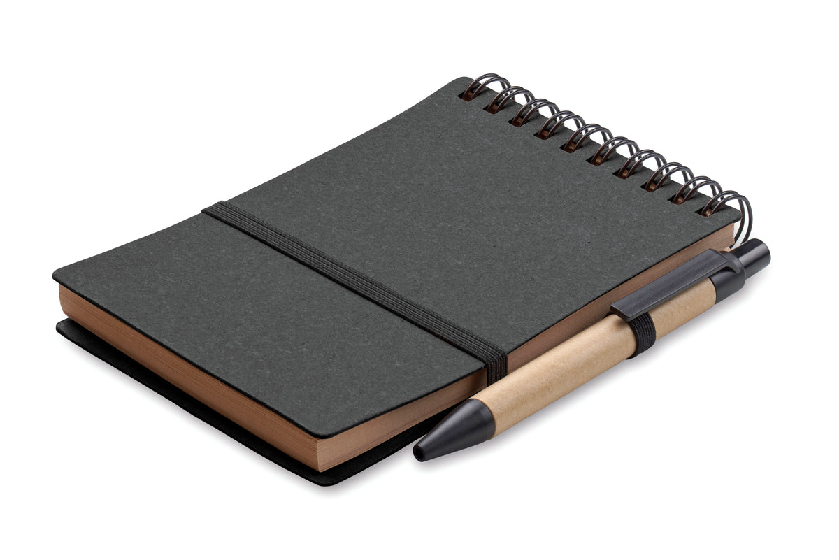 NOTIE – Recycled notebook with ball pen – Stone Grey