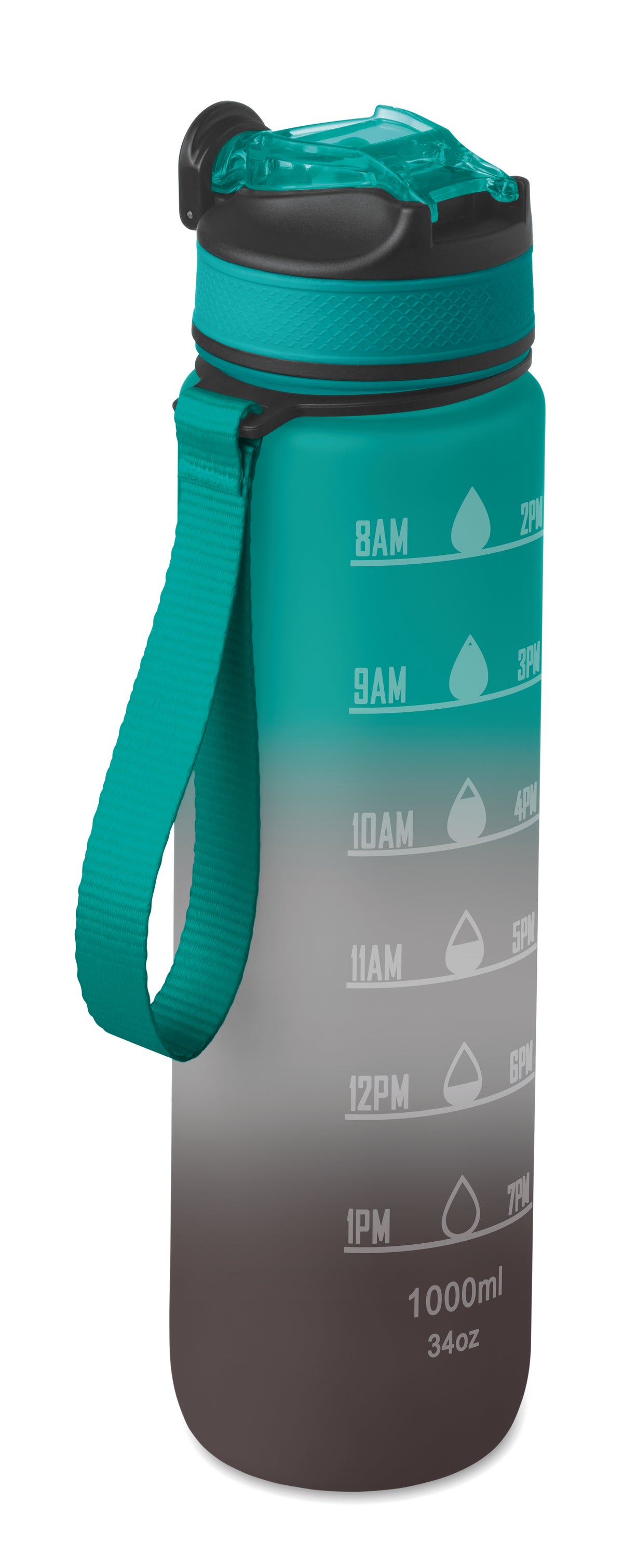 ACTIVATE – Sports water bottle RPET 1L – Black/Blue