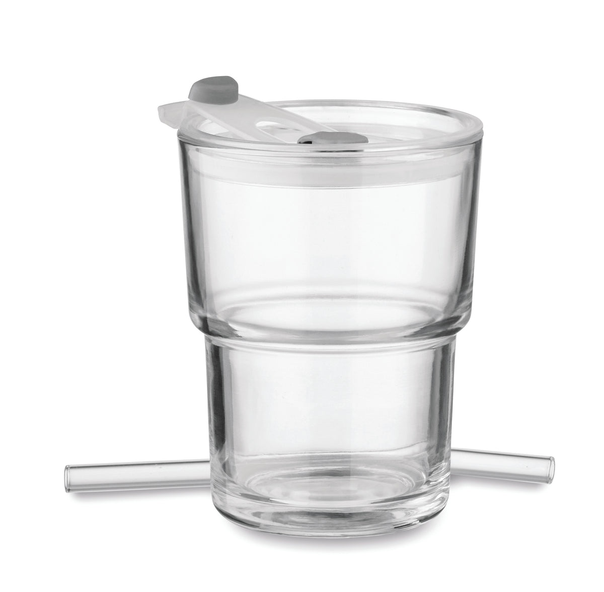 SIP – Glass tumbler with straw 400ml – item picture back