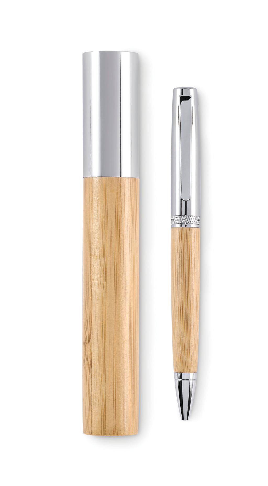 SIDEN – Metal twist ball pen in tube – Wood